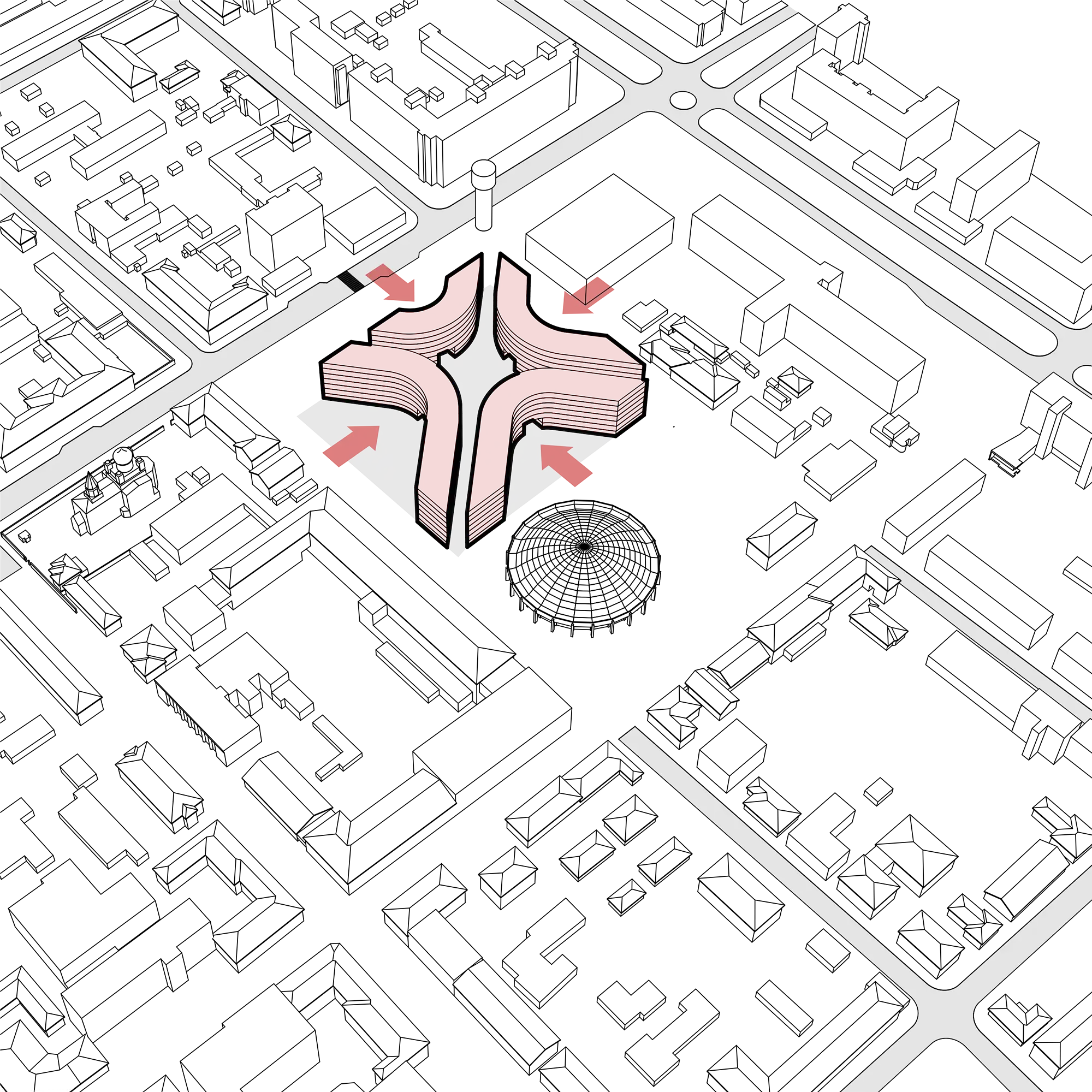 Design diagram 9 for The Dual Square, Brest, Belarus.